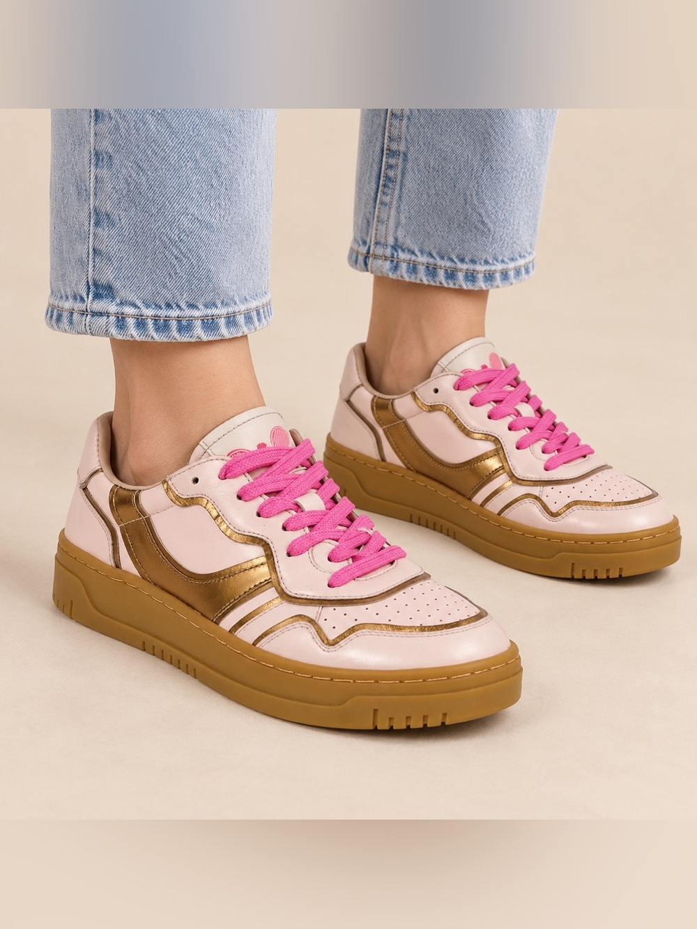 Free People Women's Retro Thrifty Love Sneaker Cloud Pink Sz 8 M new